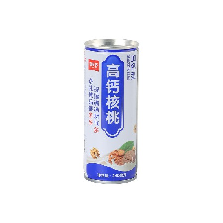 銀多多高鈣淡雅核桃汁細高罐核桃汁12罐禮盒包裝核桃風味飲品代理