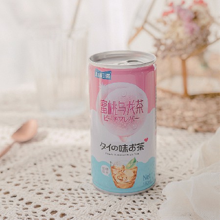 上班1逐桃味烏龍茶飲料180ml密桃烏龍茶微酸微甜超市門店飲料OEM