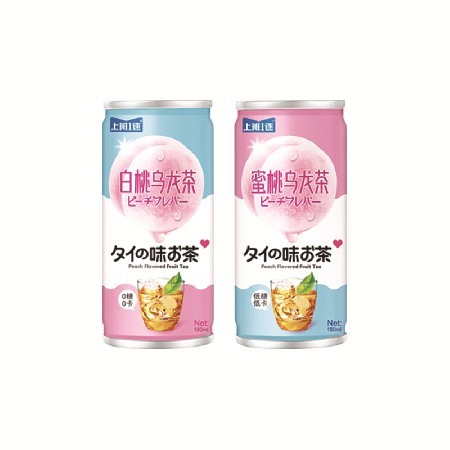 上班1逐桃味烏龍茶飲料180ml密桃烏龍茶微酸微甜超市門店飲料OEM
